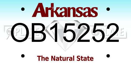 OB15252 Arkansas License Plate