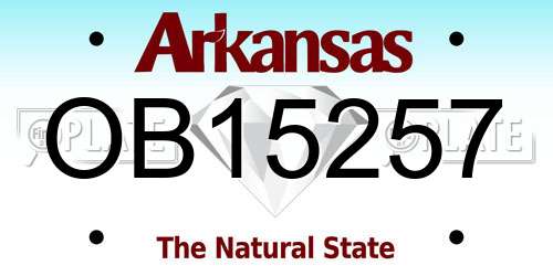 OB15257 Arkansas License Plate