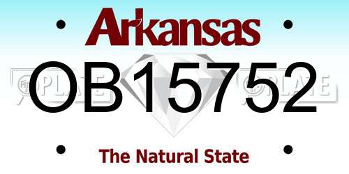 OB15752 Arkansas License Plate