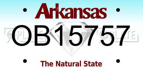 OB15757 Arkansas License Plate