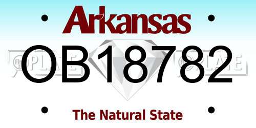 OB18782 Arkansas License Plate