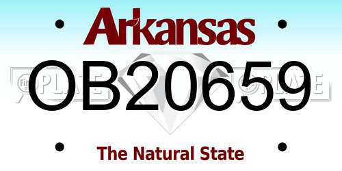 OB20659 Arkansas License Plate