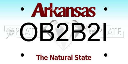 OB2B2I Arkansas License Plate