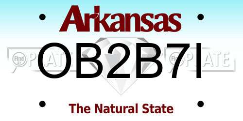 OB2B7I Arkansas License Plate