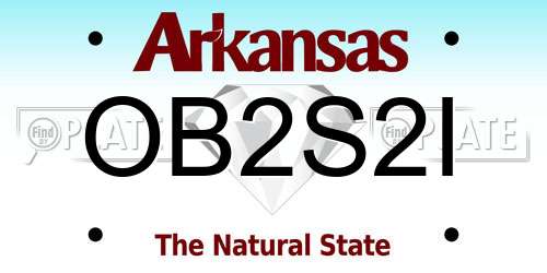 OB2S2I Arkansas License Plate