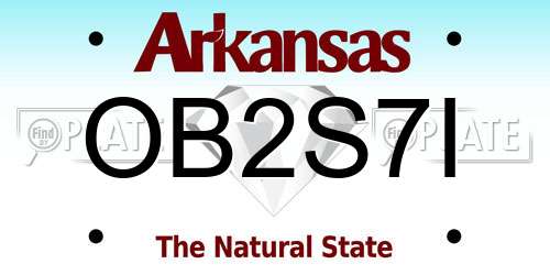 OB2S7I Arkansas License Plate
