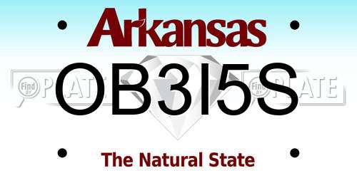 OB3I5S Arkansas License Plate