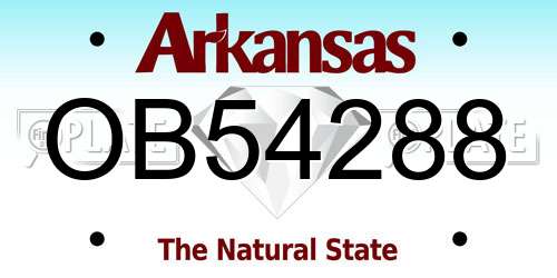 OB54288 Arkansas License Plate