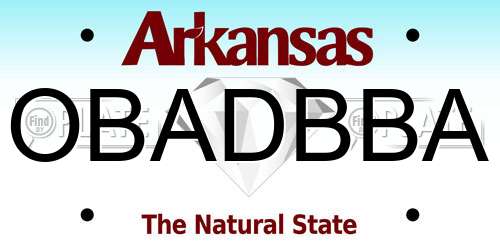 OBADBBA Arkansas License Plate