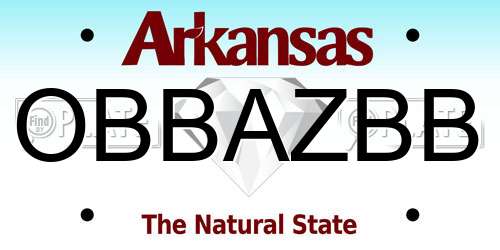 OBBAZBB Arkansas License Plate