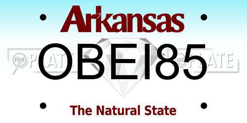 OBEI85 Arkansas License Plate