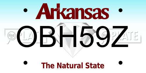 OBH59Z Arkansas License Plate