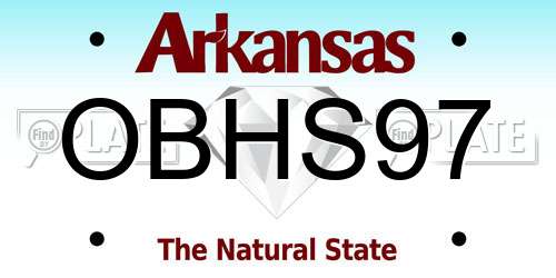 OBHS97 Arkansas License Plate