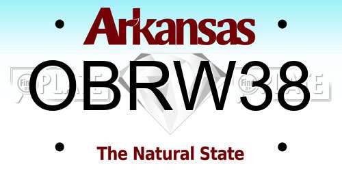 OBRW38 Arkansas License Plate
