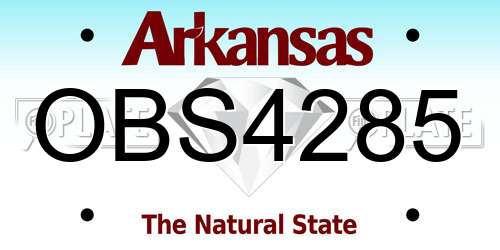 OBS4285 Arkansas License Plate