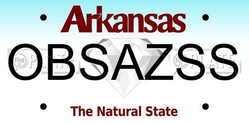 OBSAZSS Arkansas License Plate