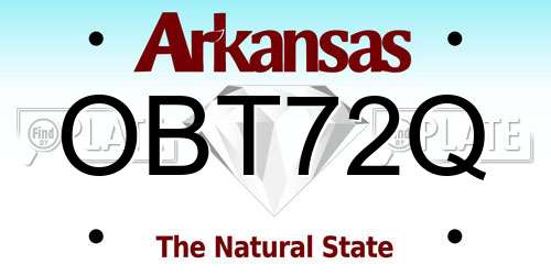 OBT72Q Arkansas License Plate