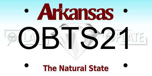 OBTS21 Arkansas License Plate