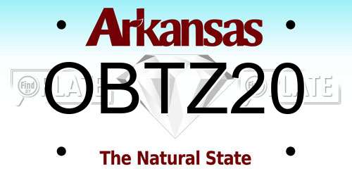 OBTZ20 Arkansas License Plate