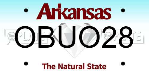 OBUO28 Arkansas License Plate
