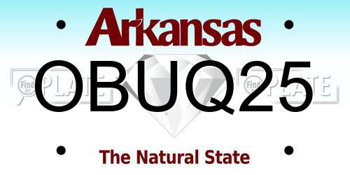 OBUQ25 Arkansas License Plate