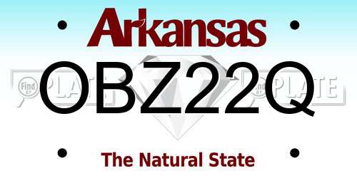 OBZ22Q Arkansas License Plate