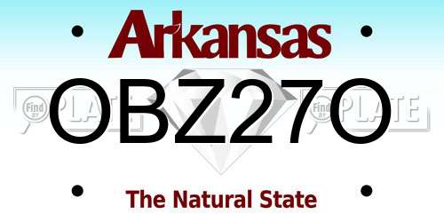 OBZ27O Arkansas License Plate