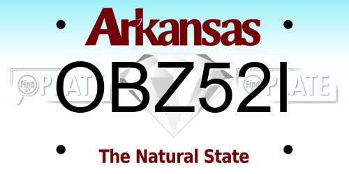 OBZ52I Arkansas License Plate