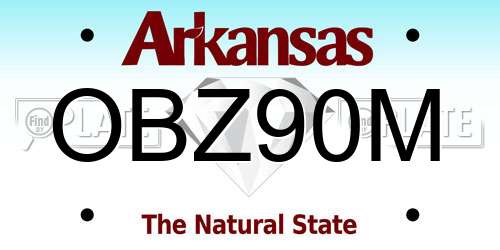 OBZ90M Arkansas License Plate