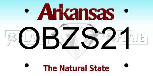 OBZS21 Arkansas License Plate