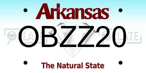 OBZZ20 Arkansas License Plate