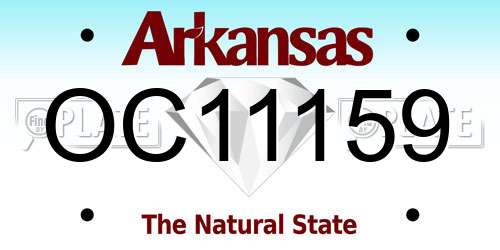 OC11159 Arkansas License Plate