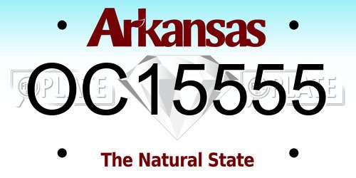 OC15555 Arkansas License Plate