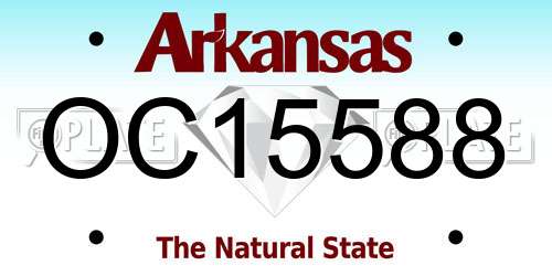 OC15588 Arkansas License Plate