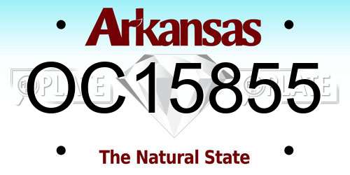 OC15855 Arkansas License Plate