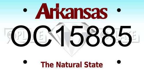 OC15885 Arkansas License Plate