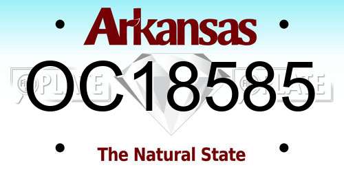 OC18585 Arkansas License Plate