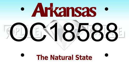 OC18588 Arkansas License Plate