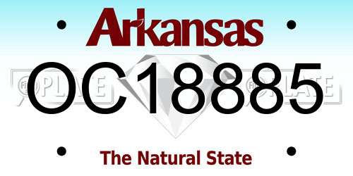 OC18885 Arkansas License Plate