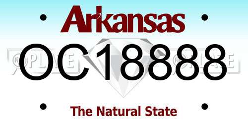 OC18888 Arkansas License Plate