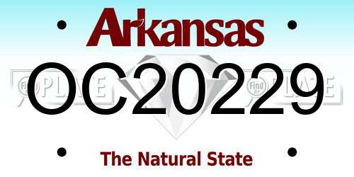 OC20229 Arkansas License Plate