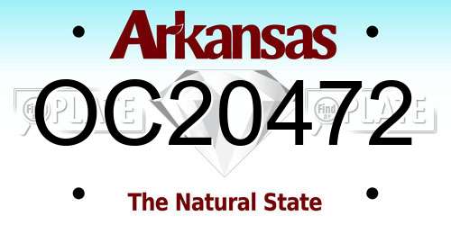 OC20472 Arkansas License Plate