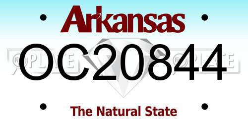 OC20844 Arkansas License Plate