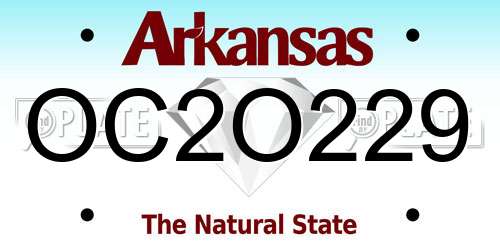 OC2O229 Arkansas License Plate