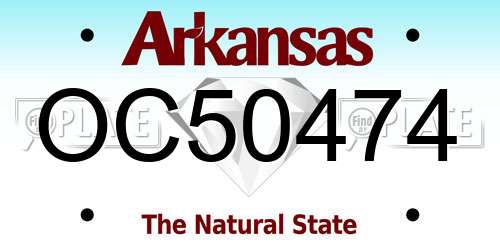 OC50474 Arkansas License Plate