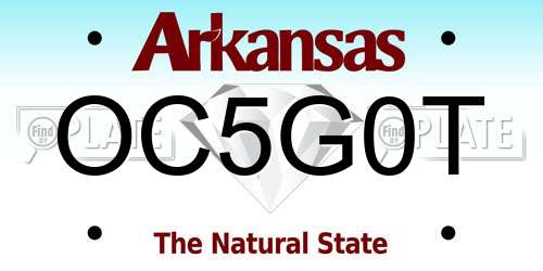 OC5G0T Arkansas License Plate