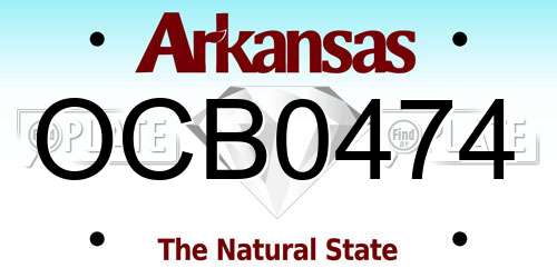 OCB0474 Arkansas License Plate