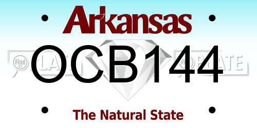 OCB144 Arkansas License Plate