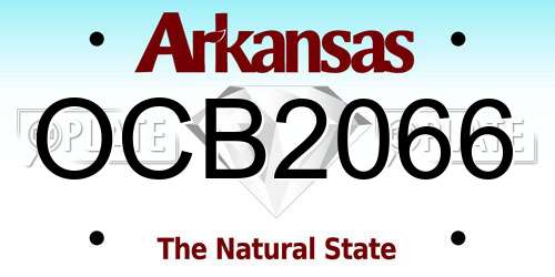OCB2066 Arkansas License Plate