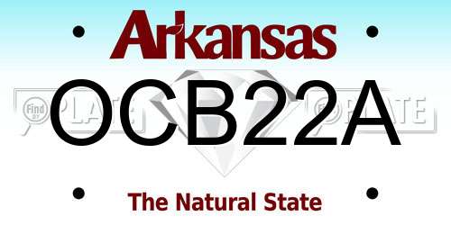 OCB22A Arkansas License Plate